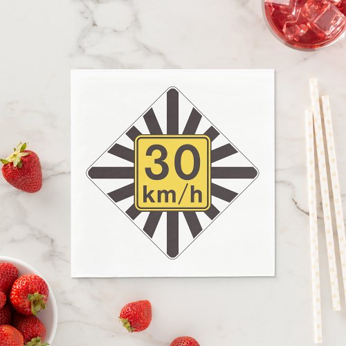 Speed Limit 30 Road Sign Napkins