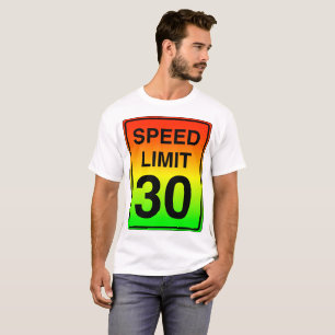 Speed Limit 30 Sign with Stoplight Colors T-Shirt
