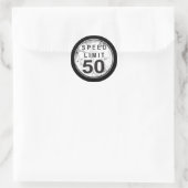 Speed Limit 50 MPH Grungy Sticker (Bag)
