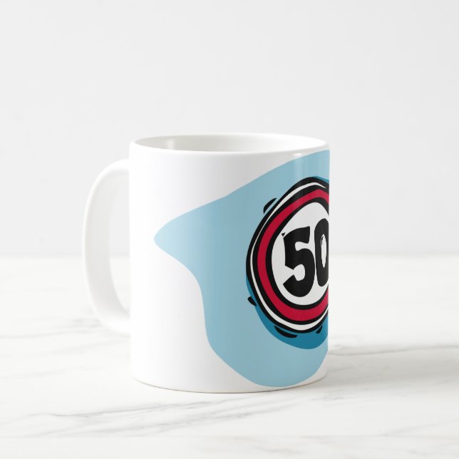 Speed Limit 50 Mug (Front Left)