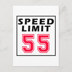 Speed limit 55 birthday designs postcard