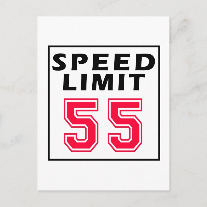 Speed limit 55 birthday designs postcard | Zazzle.com