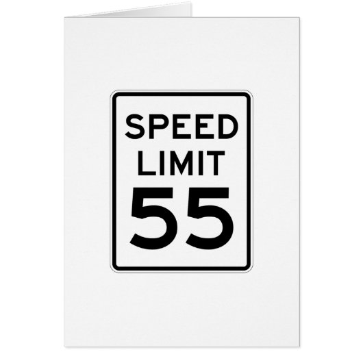 Speed Limit 55 MPH Sign (Front)