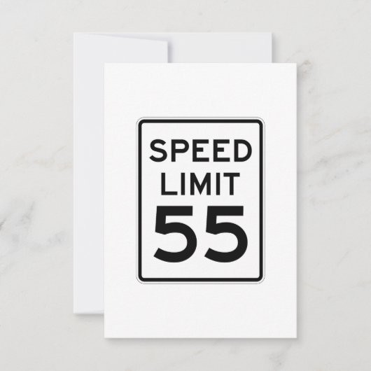 Speed Limit 55 MPH Sign (Front)