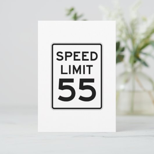 Speed Limit 55 MPH Sign (Standing Front)