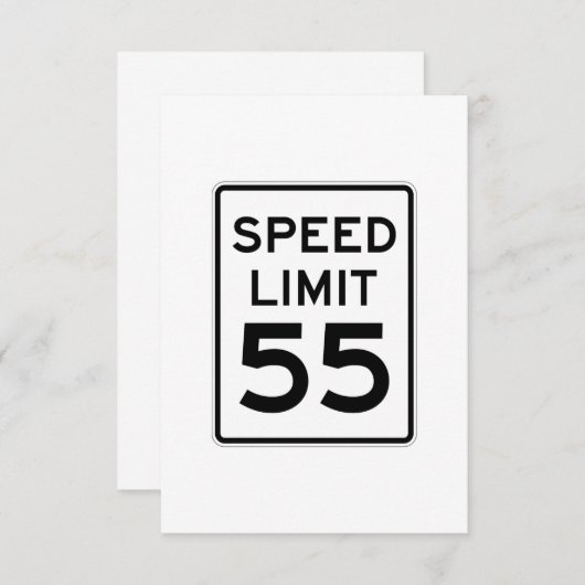 Speed Limit 55 MPH Sign (Front/Back)