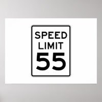 Speed Limit 55 MPH Sign
