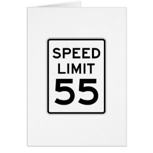 Speed Limit 55 MPH Sign Cards