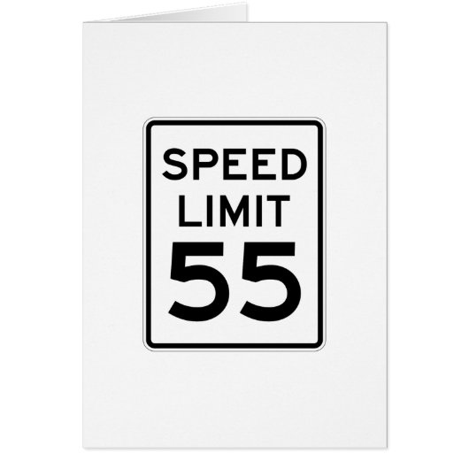 Speed Limit 55 MPH Sign Cards (Front)