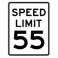 Speed Limit 55 MPH Sign