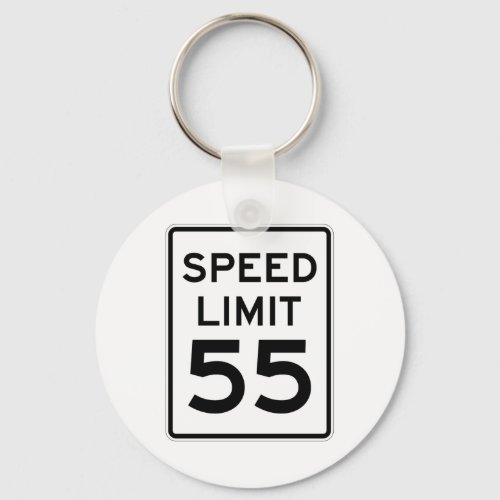 Speed Limit 55 MPH Sign Keychain