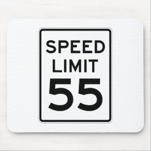 Speed Limit 55 MPH Sign Mouse Pad
