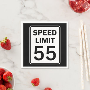 Speed Limit 55 Standard Cocktail Paper Napkins