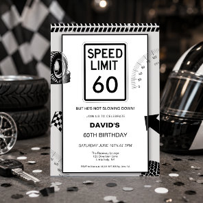 Speed Limit 60th Birthday  Invitation