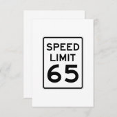 Speed Limit 65 MPH Sign (Front/Back)