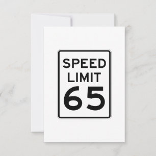 Speed Limit 65 MPH Sign
