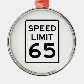 Speed Limit 65 MPH Sign Metal Ornament
