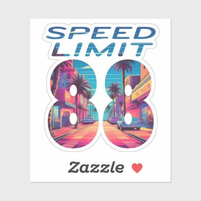 Speed Limit 88 Sticker (Sheet)