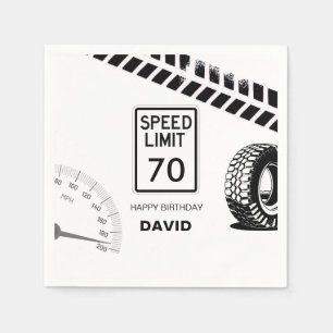 Speed Limit Any Age Birthday Napkins