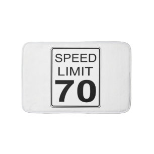 Speed Limit Bathroom Mat