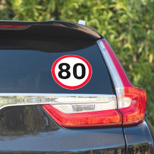 Speed limit car sticker