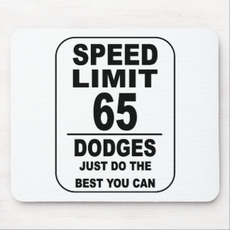 SPEED LIMIT DODGES MOUSE PAD