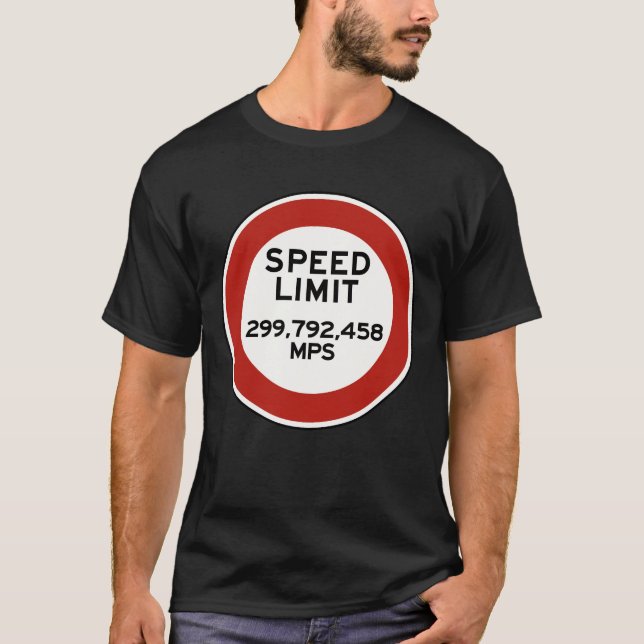 Speed limit sign of light (Europe) T-Shirt (Front)