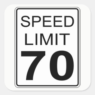 Speed Limit Square Sticker