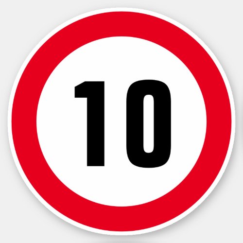 Speed limit stickers Maximum 10 mph