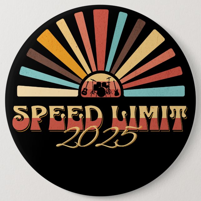 Speed Limit Summer 2025 Sunburst Button (Front)