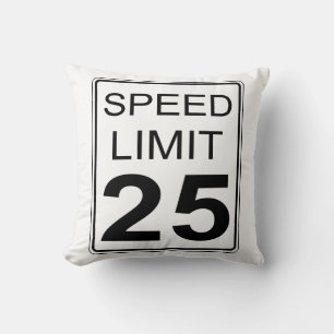 Speed Limit Throw Pillow