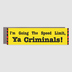 Speed Limit Vehicle Magnet