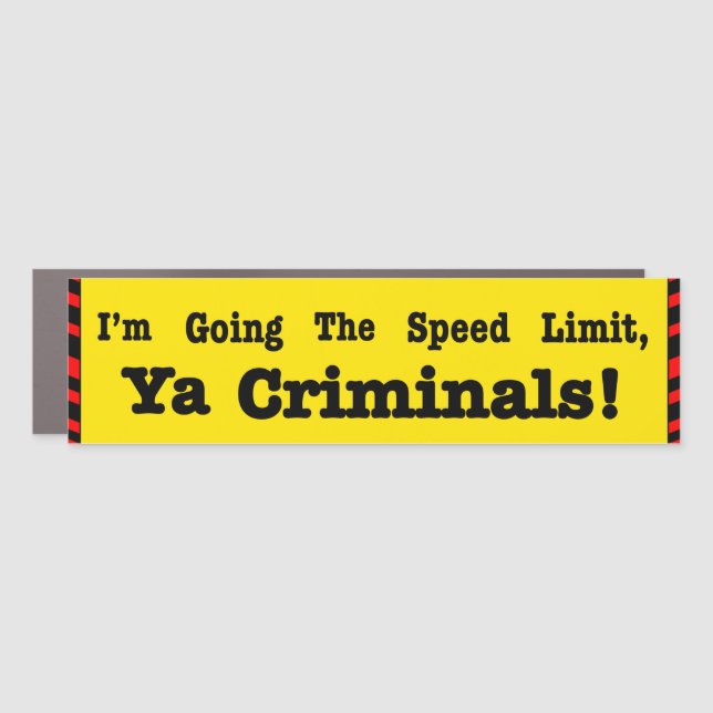 Speed Limit Vehicle Magnet (Front)