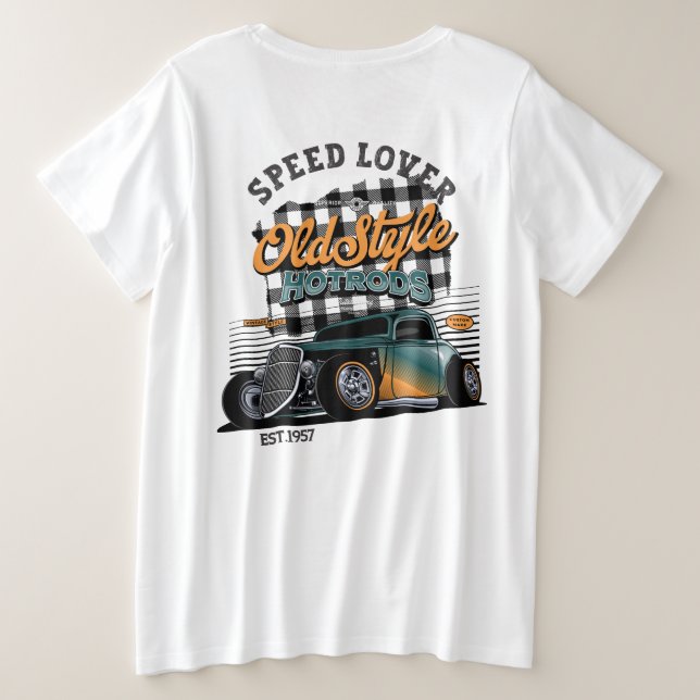 Speed Lover  Plus Size T-Shirt (Design Back)