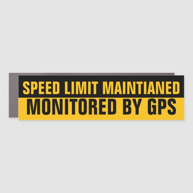 Speed Monitored Vehicle Company Car - Removable Car Magnet (Front)