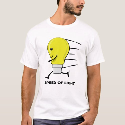 Speed Of Light _ Funny Running Bulb T_Shirt