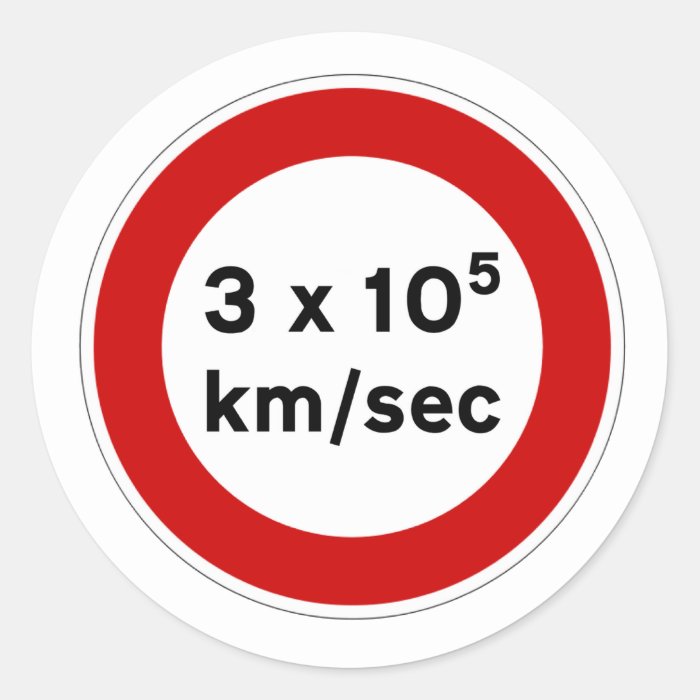 Speed of Light Sign Sticker