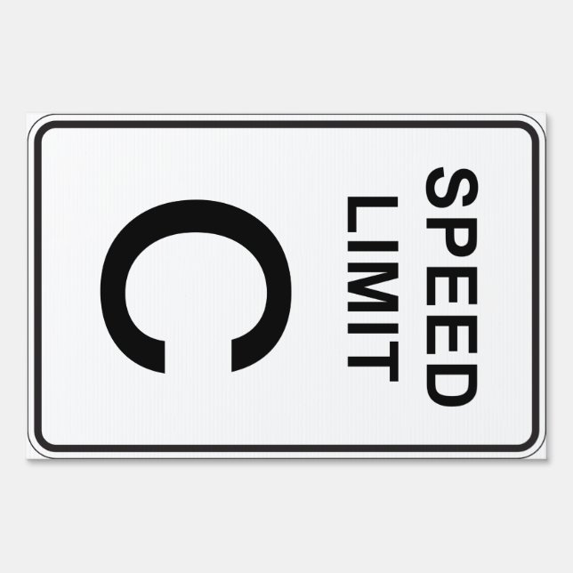 Speed of Light Speed Limit Yard Sign (Front)