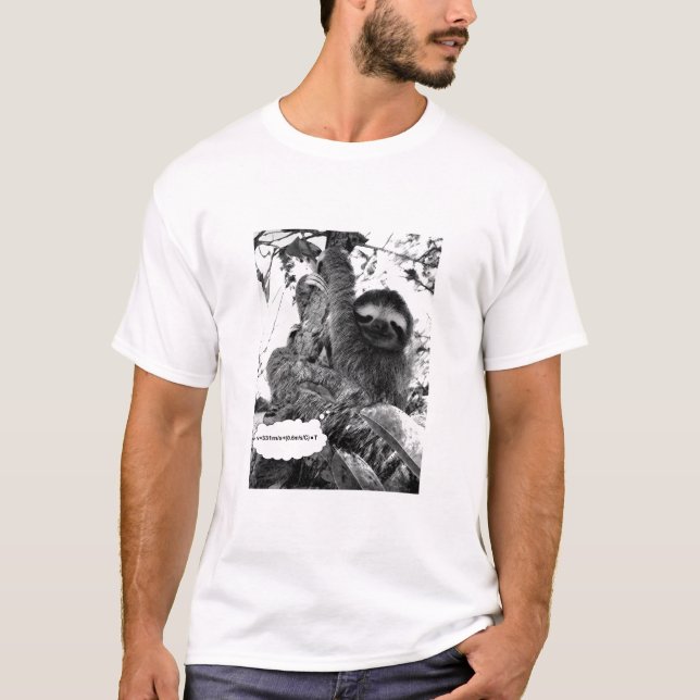 Speed of Sound Sloth T Shirt (Front)