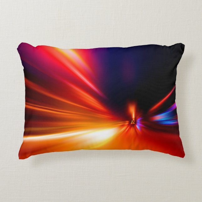 speed on night roadabstract,background,motion,blur accent pillow (Front)