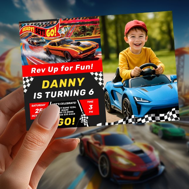 Speed Party Look for Car Lovers Invitation (Creator Uploaded)