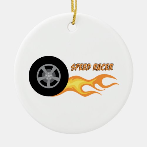 Speed Racer Ceramic Ornament