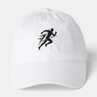 Speed Runner Silhouette Athletic Sports Design Hat