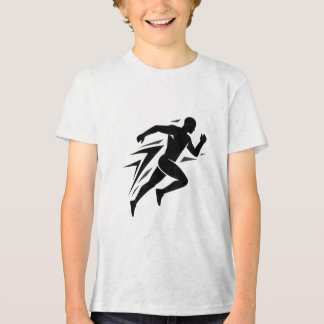 Speed Runner Silhouette Athletic Sports Design Tri-Blend Shirt