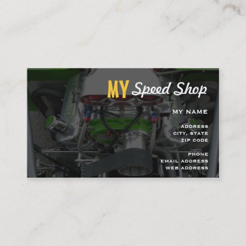 Speed Shop Business Card