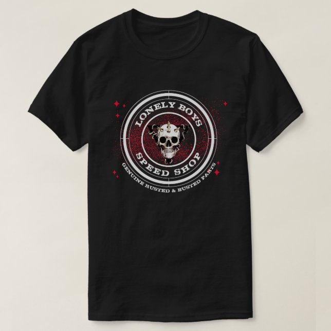 Speed Shop Lonely Boys Evil Skull Triangle Digital T-Shirt (Design Front)