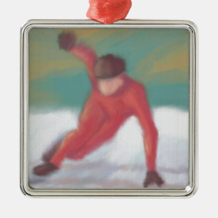 Speed Skate Metal Ornament