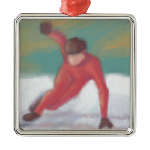 Speed Skate Metal Ornament