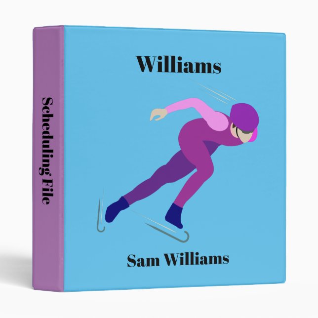 Speed Skating 3 Ring Binder (Front/Spine)