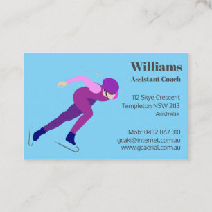 Speed Skating Business Card